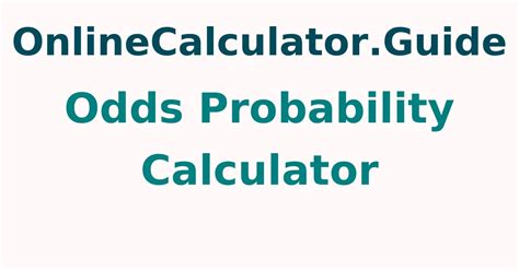 8 1 odds calculator|Odds Probability Calculator.